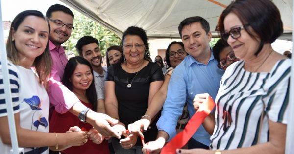 Prefeito Marcos Patriota, secretária de Saúde Nadir Ferro, e a prima dama e secretária de Assistência Social Fabiana Quintino.