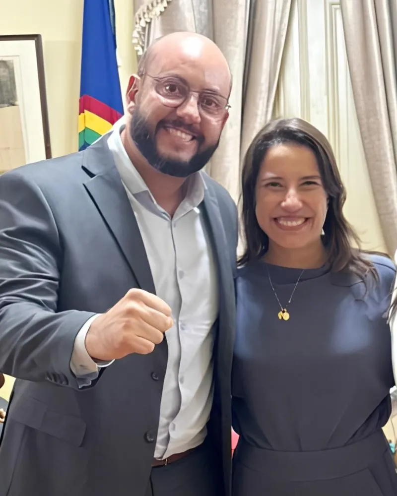 Na foto o vereador Ruber Neto e a governadora Raquel Lyra. - Foto: Divulgação