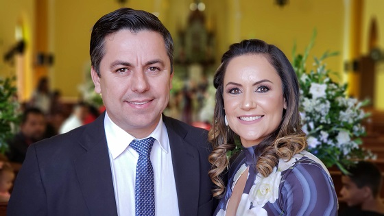 O Prefeito Marco Patriota e a Primeira-dama Fabiana Quintino