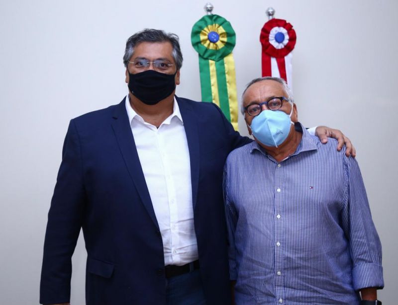 Reunião entre Flávio Dino e Gastão Vieira (Foto: Gilson Teixeira)