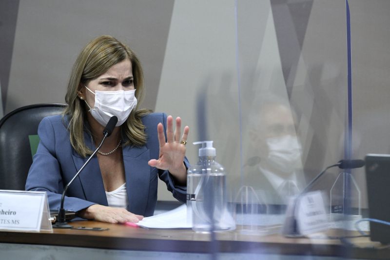 Secretária defendeu que a tese de contaminar população nunca foi seguida no ministério - (Foto: Edilson Rodrigues/Agência Senado - 25.05.2021)