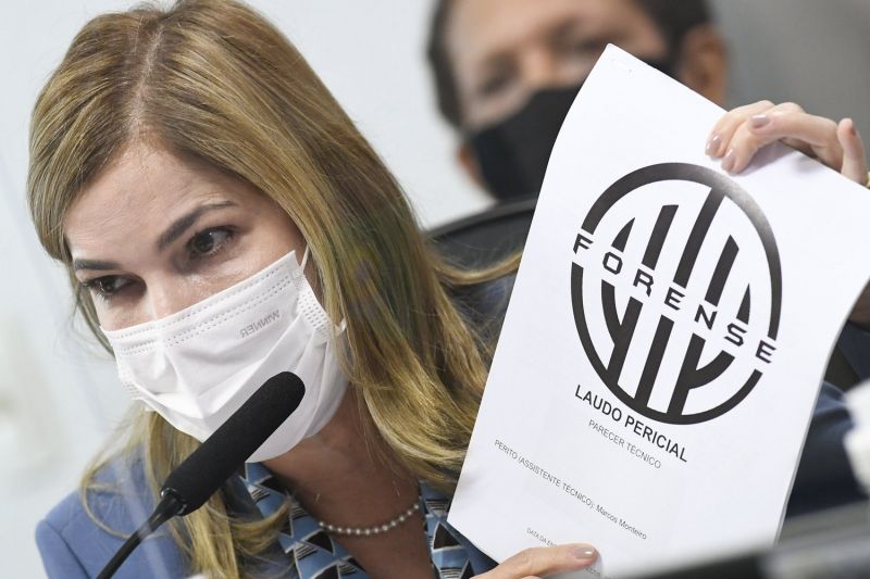 Mayra Pinheiro acusou jornalista, sem provas, de divulgar de forma indevida os dados - (Foto: Jefferson Rudy/Agência Senado - 25.05.2021)