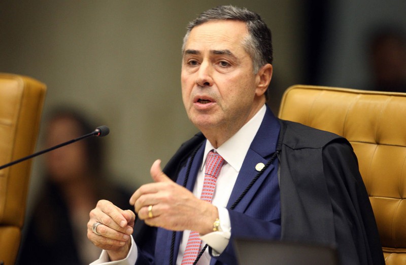 Ministro Luís Roberto Barroso durante sessão do STF - (Foto: Nelson Jr./SCO/STF - 18.03.2020)