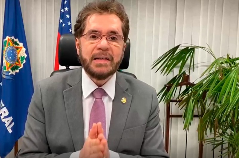 O senador defendeu o envio de integrantes da Força Nacional ao estado, após uma série de ataques criminosos nesse estado - Reprodução/TV Senado