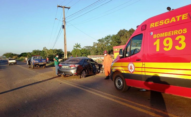 Duas pessoas morreram com a colisão ocorrida no norte do Estado - Foto: Corpo de Bombeiros/Governo do Tocantins