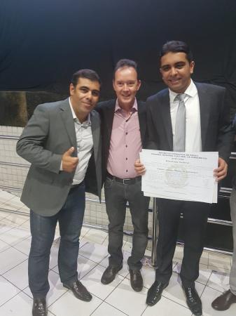Alfredo Gois junto com Rangel durante a diplomação do deputado federal Fernando Rodolfo (PR).