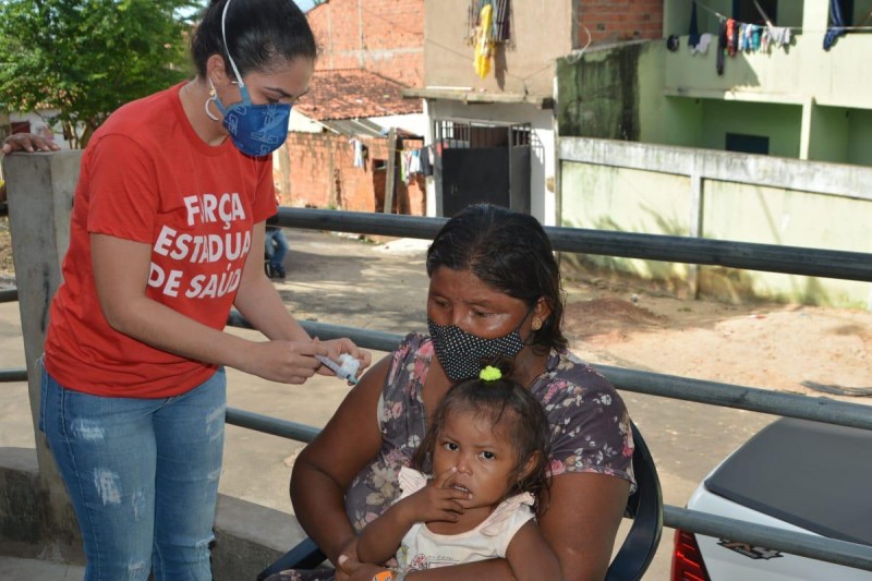 Equipe da Fesma realiza vacinação de imigrantes venezuelanos (Foto: Divulgação)