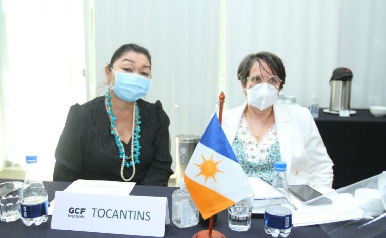 Secretária do Meio Ambiente e Recursos Hídricos do Tocantins, Miyuki Hyashida, representou o Estado na reunião, acompanhada da diretora de Instrumentos de Gestão Ambiental, Marli Santos - Foto: Jailson San/GCF