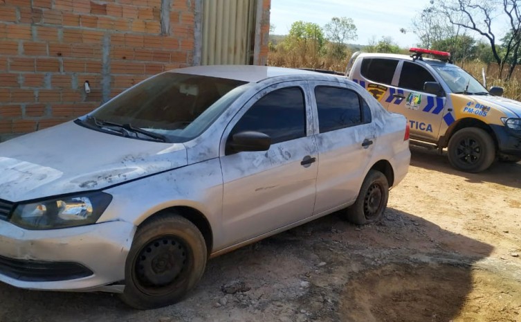 Carro utilizado por criminosos foi apreendido - Foto: PM/Governo do Tocantins