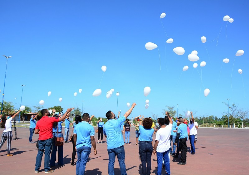 Ato em memória às vidas perdidas para Covid-19 realizado em Imperatriz (Foto: Divulgação)