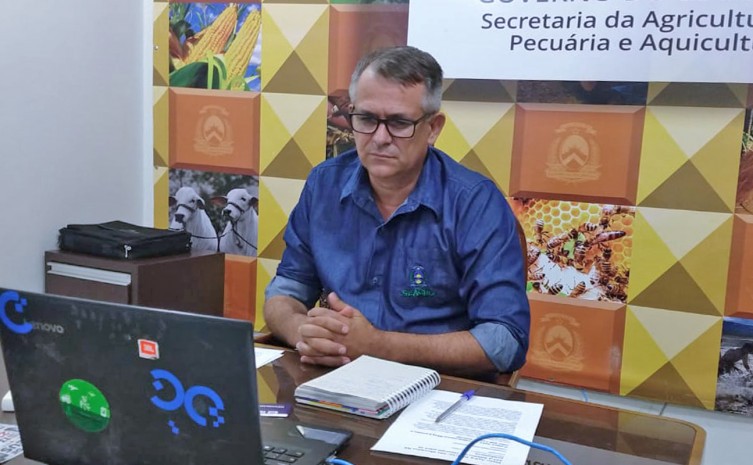 Na live participaram cerca de 150 pessoas, entre prefeitos e secretários municipais de agricultura, agricultores e técnicos da Seagro - Foto: Agricultura/Governo do Tocantins