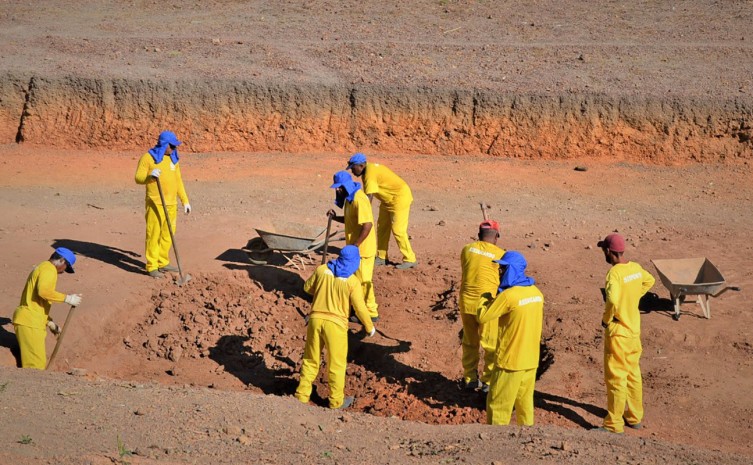 Na Unidade Penal de Palmas também está sendo construído um tanque para criação de peixes - Foto: Seciju/Governo do Tocantins