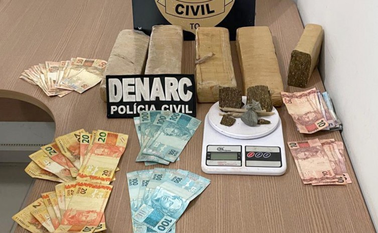 Drogas estavam em pode de grupo criminoso - Foto: Segurança Pública/Governo do Tocantins