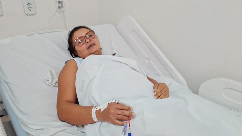  Ana Maria Sousa e Silva durante recuperação da cirurgia de vesícula (Foto: Divulgação)