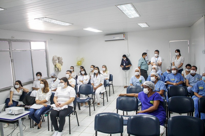 Profissionais do Programa de Residência Multiprofissional participam de programação alusiva ao Agosto Dourado. (Foto: Divulgação)