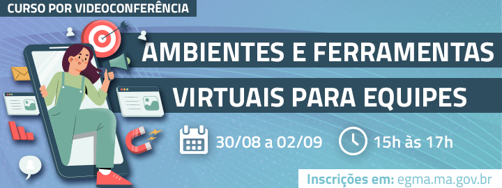 Aulas acontecerão entre 30 de agosto e 2 de setembro, na plataforma EGMA Virtual. (Arte: EGMA)
