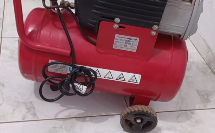 Compressor de ar foi recuperado durante ação da Polícia Civil em Bom Jesus do Tocantins - Foto: SSP/Governo do Tocantins