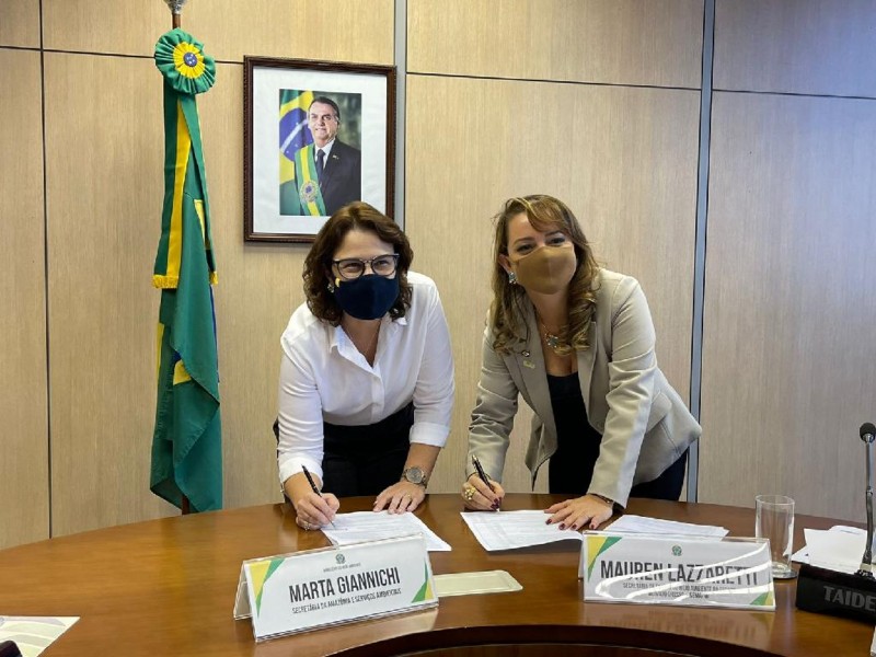 Assinatura de acordo de cooperação tecnica entre MMA e Sema - Foto por: Sema/MT