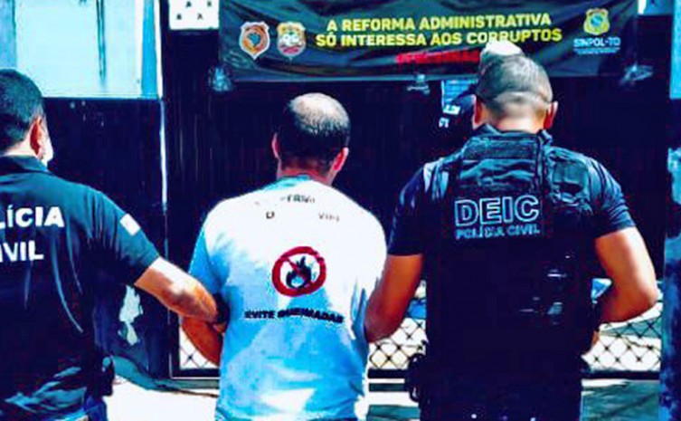 Homem foi recolhido à Casa de Prisão Provisória de Guaraí, onde está à disposição do Poder Judiciário - Foto: SSP/Governo do Tocantins