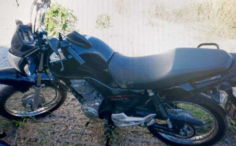 Motocicleta utilizada nos crimes e apreendida pela Polícia Civil - Foto: SSP/Governo do Tocantins