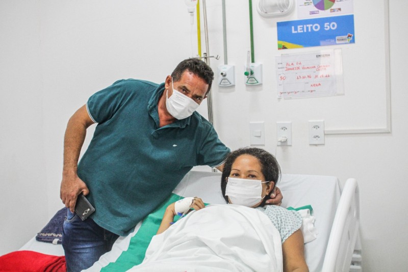 <em>Iraneide Vilanova Cardoso Costa destacou o atendimento recebido no hospital (Foto: Laécio Fontenele)</em>