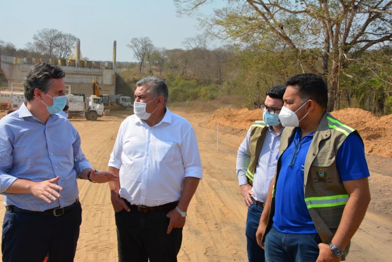 Vistoria técnica nas obras de construção do contorno rodoviário, local onde poderá ser instalado o novo posto fiscal da Sefaz - Foto por: Ademar Andreola-Sefaz/MT