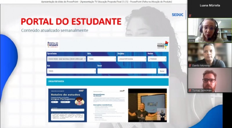 Gestores da Seduc explanam sobre potencialidades da plataforma Gonçalves Dias e TV Educação (Foto: Divulgação)