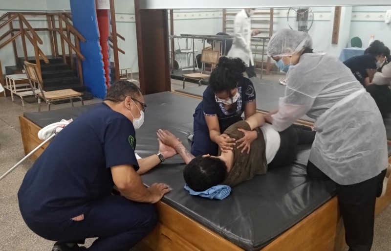 estágio supervisionado no setor de fisioterapia