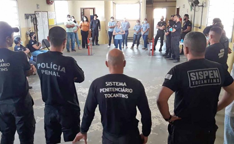 Ao todo, 50 policiais penais e servidores participaram da ação em prol da vida na unidade - Foto: Seciju/Governo do Tocantins
