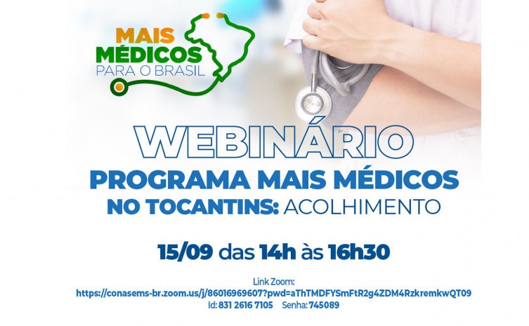 Webinário para acolhimento aos "Mais Médicos" ocorre nesta quarta-feira, 15 - Foto: Divulgação