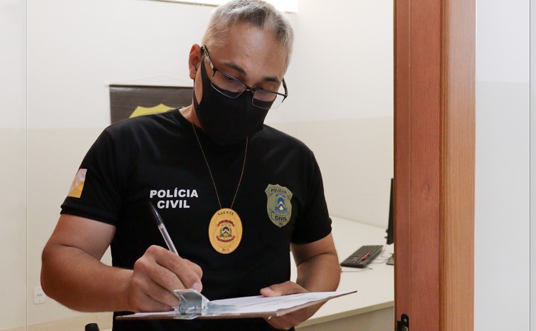A Polícia Civil identificou o autor do crime por meio das imagens do circuito de segurança do estabelecimento e de exame datiloscópico realizado no local - Foto: SSP/Governo do Tocantins