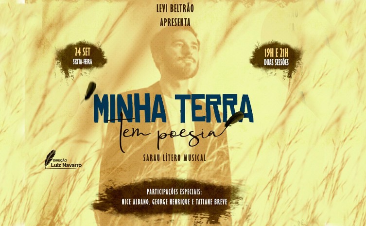 Evento reúne música e literatura e será apresentado pelo o artista Levi Beltrão - Foto: Divulgação