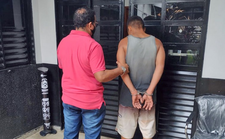 Suspeito foi preso ao tentar fugir do local do crime - Foto: SSP/Governo do Tocantins
