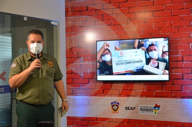 O secretário da Seap, Murilo Andrade, apresentando a última edição e premiações do Gespen, no mês de fevereiro deste ano. (Foto: Clayton Monteles)