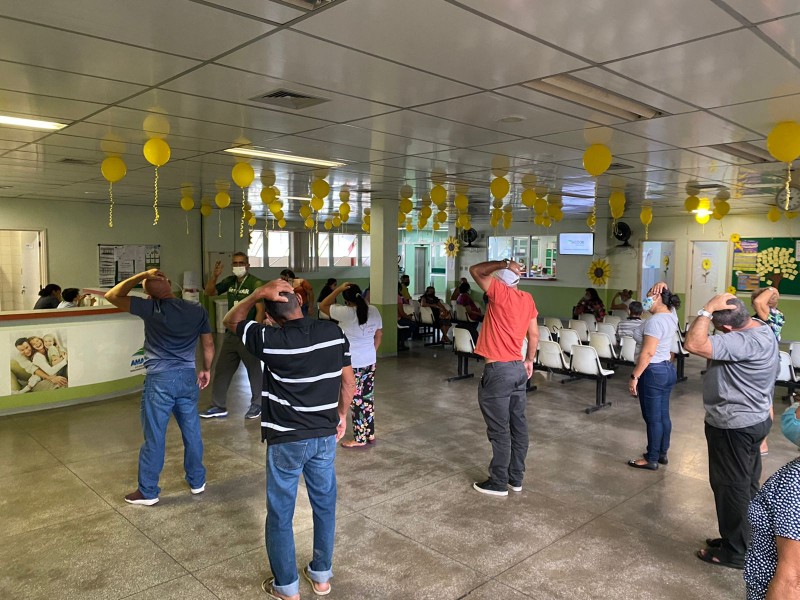 Pacientes do Caimi, população idosa em geral e servidores participaram da semana de ações da unidade - FOTO: Divulgação/SES-AM