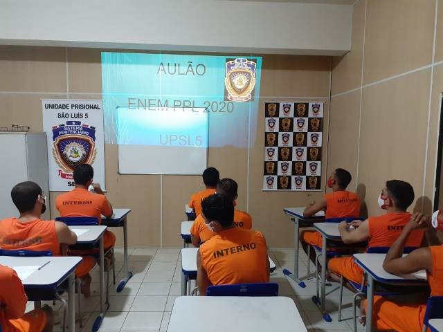Sala de aula em unidade prisional do Maranhão. (Foto: Clayton Monteles)