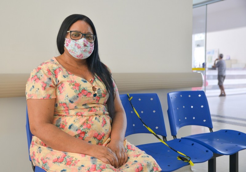 <em>Jardeane Vieira Lima elogiou o atendimento recebido na unidade (Foto: Caio Oliveira)</em>