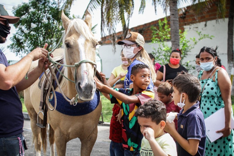 <em>Crianças tiveram uma programação especial no CER do Olho d´Água (Foto: Laécio Fontenele)</em>