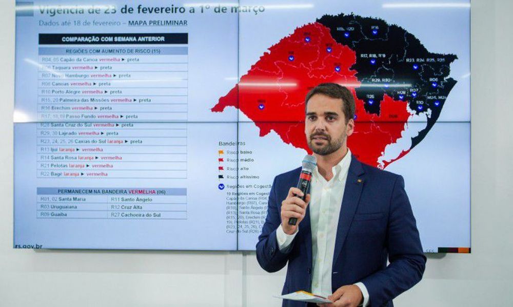 Governador Eduardo Leite (PSDB-RS) determina suspensão geral de atividades no RS - (Foto: Felipe Dalla Valle/Palácio Piratini)