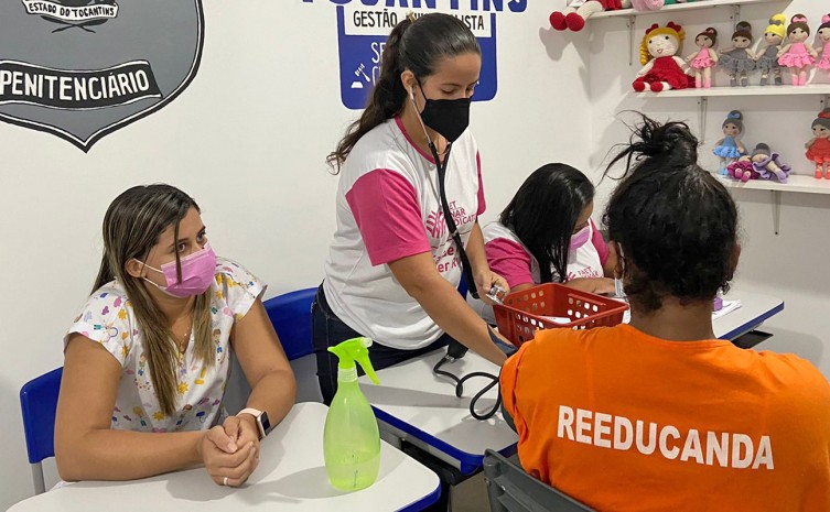 Por meio do Programa Mais Reintegração, custodiadas do Sistema Penal tocantinense tiveram acesso a exames de rotina e consultas médicas - Foto: Seciju/Governo do Tocantins