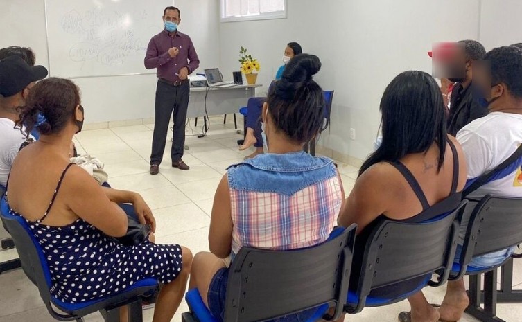 Primeira oficina tratou sobre o exercício da cidadania e os direitos e deveres de cada indivíduo - Foto: Vitória Soares/Governo do Tocantins