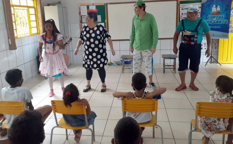 Projeto é voltado ao público infantil e oferece apresentação com música e teatro de dois contos - Foto: Adetuc/Governo do Tocantins