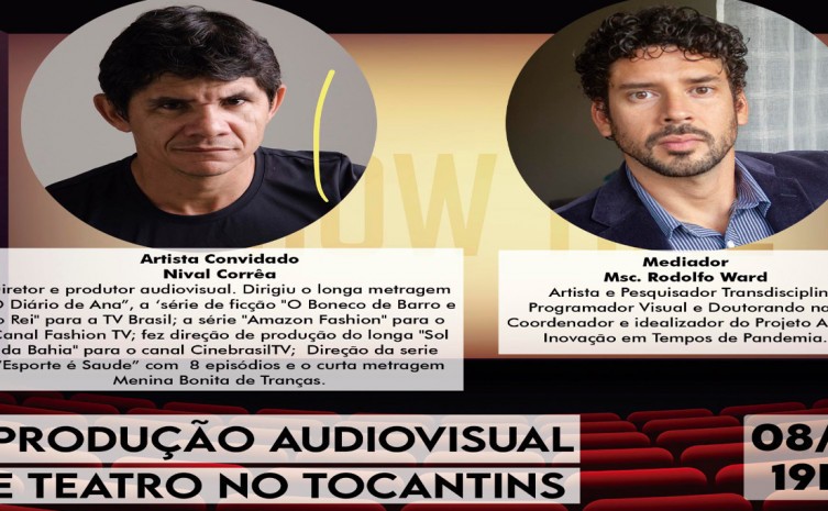Projeto Arte e Inovação Edição Tocantins inicia série de lives nesta sexta, 5 - Foto: Divulgação
