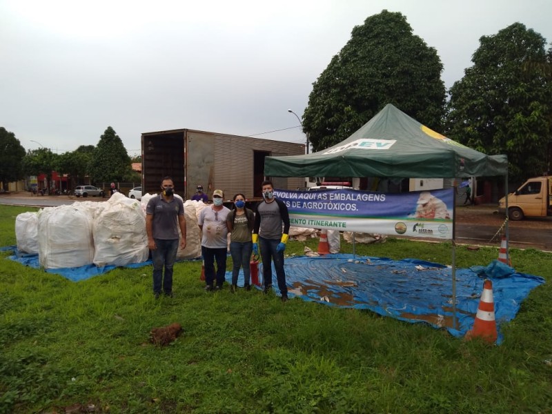 Aproximadamente 487,1 kg de embalagens de agrotóxicos foram recebidos em pontos itinerantes da AGED/MA. (Foto: Divulgação)