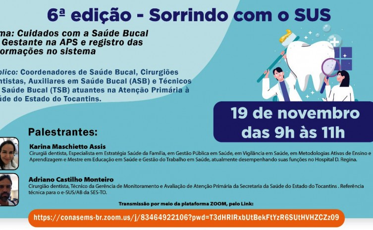 Sexta edição do “Sorrindo com o SUS” ocorre nesta sexta-feira, 19 - Foto: Governo do Tocantins