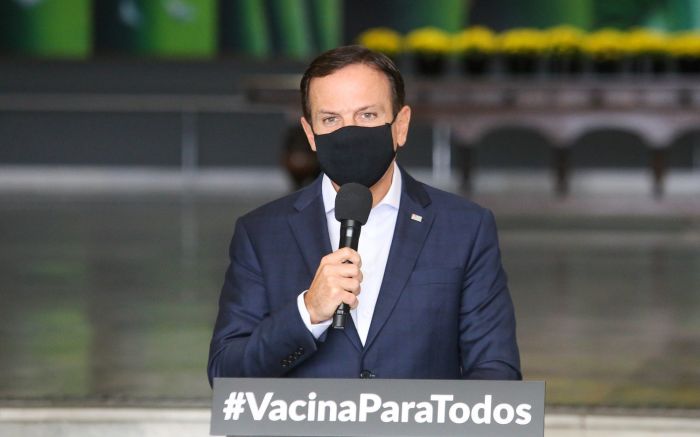 Governador João Doria (PSDB) anuncia compra de novos lotes de vacinas - (Foto: Governo do Estado de São Paulo - 01.03.2021)