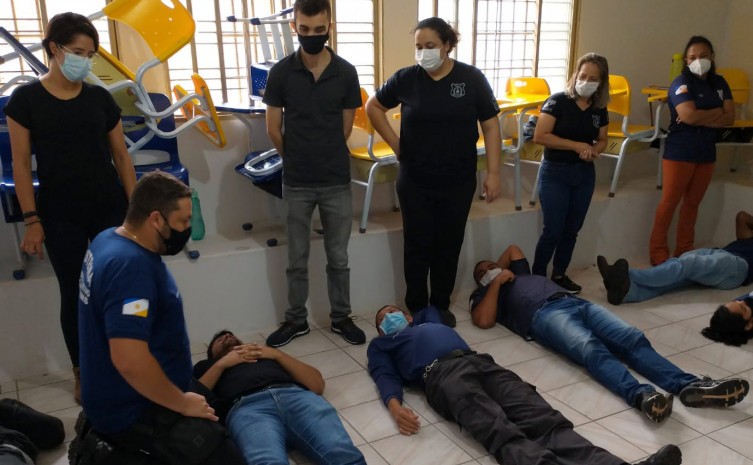 Um dos objetivos do treinamento é auxiliar os servidores a agirem de maneira segura diante de emergências - Foto: Cidadania e Justiça/Governo do Tocantins
