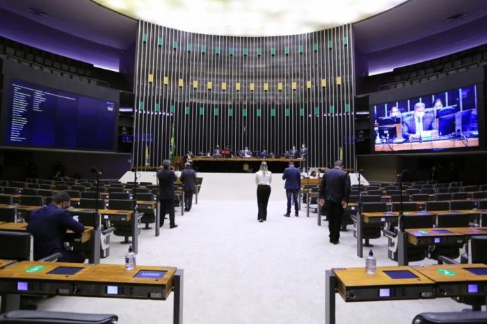 Plenário da Câmara, que aprovou projeto para o setor de eventos - (Foto: Michel Jesus/Câmara dos Deputados-19/02/2021)