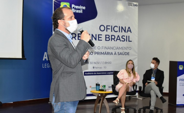 O Diretor Financeiro do Conselho Nacional de Secretarias Municipais de Saúde (Conasems), Hishan Hamida reforçou a autonomia dos gestores municipais de saúde - Foto: Laiany Alves/Governo do Tocantins
