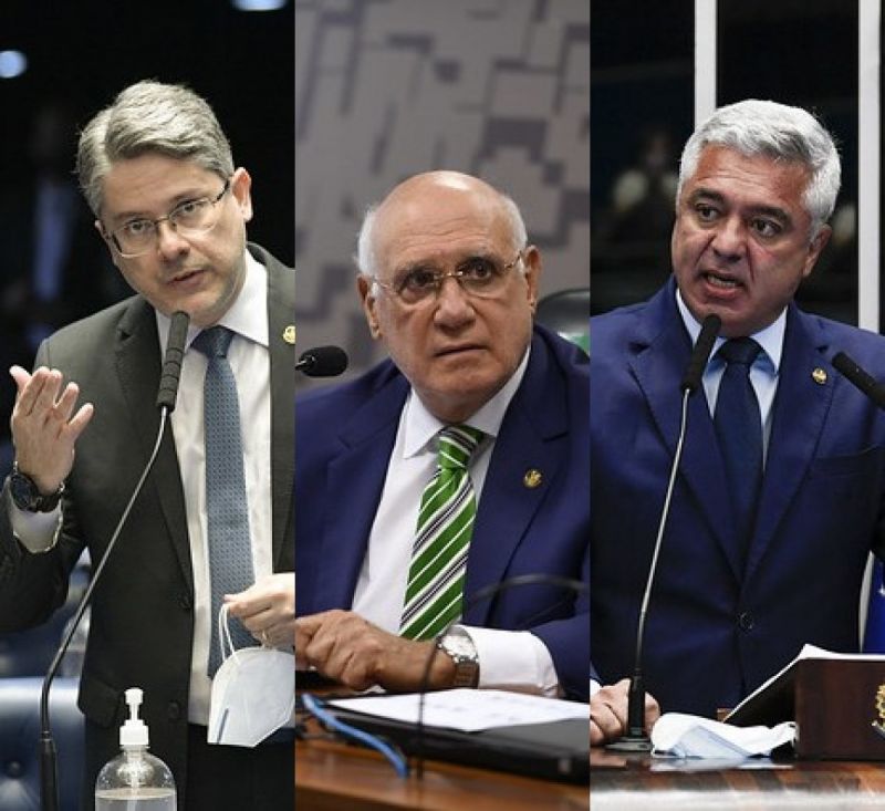 Alessandro Vieira, Lasier Martins e Major Olimpio: três senadores com covid - (Foto: Reprodução Senado Federal)